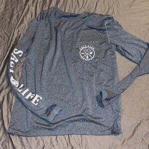 Salt Life Heather Blue Long Sleeve Tee